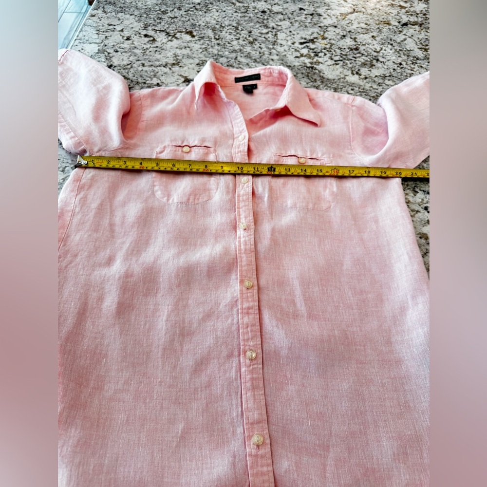 Ralph Lauren Light Pink Linen-Blend Button-Down Shirt - Picture 5 of 6